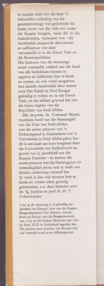 Die Kaapse Patriotte Gedurende die Laaste Kwart van die Agtiende Eeu - Beyers, Coenraad