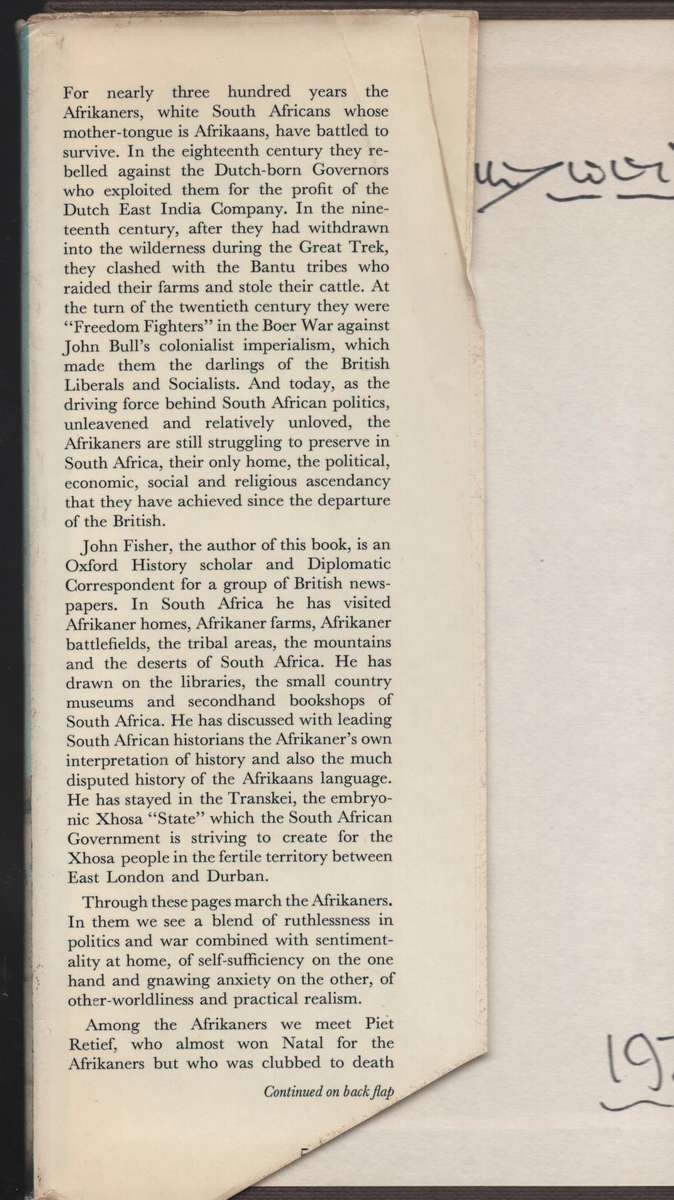 The Afrikaners - Fisher, John