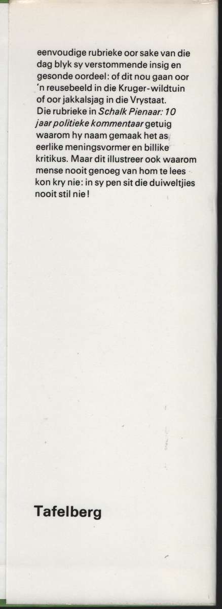 10 Jaar Politieke Kommentaar - Pienaar, Schalk