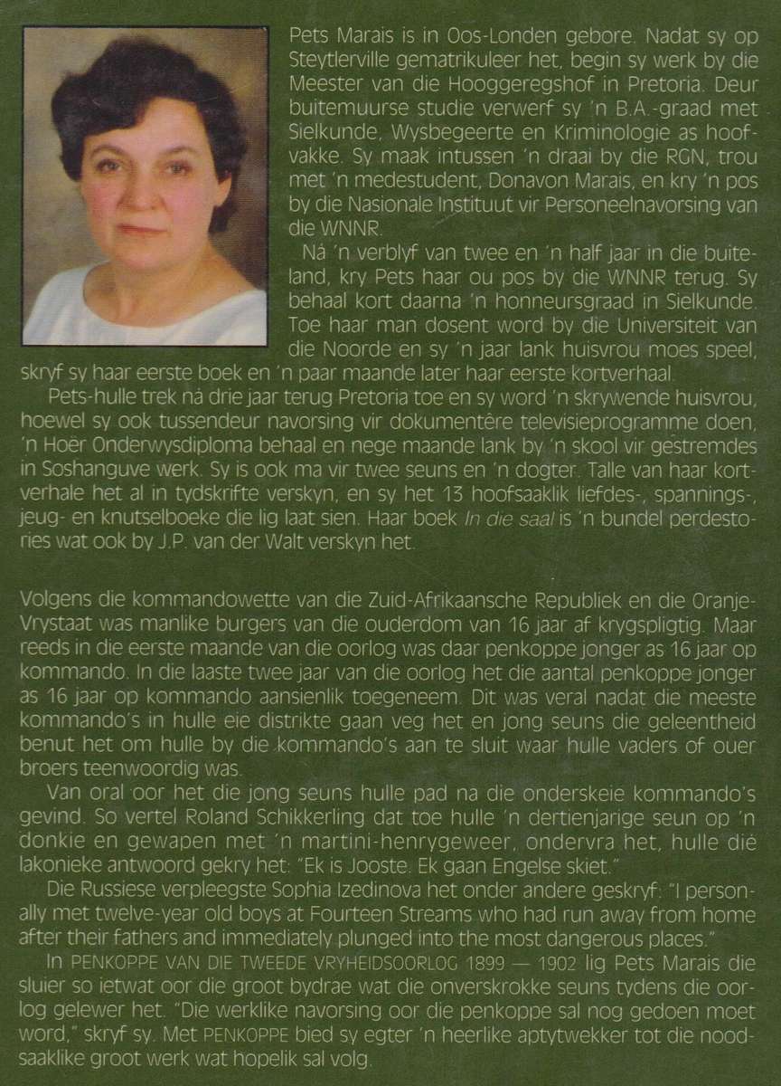 Penkoppe van die Tweede Vryheidsoorlog 1899-1902 - Marais, Pets