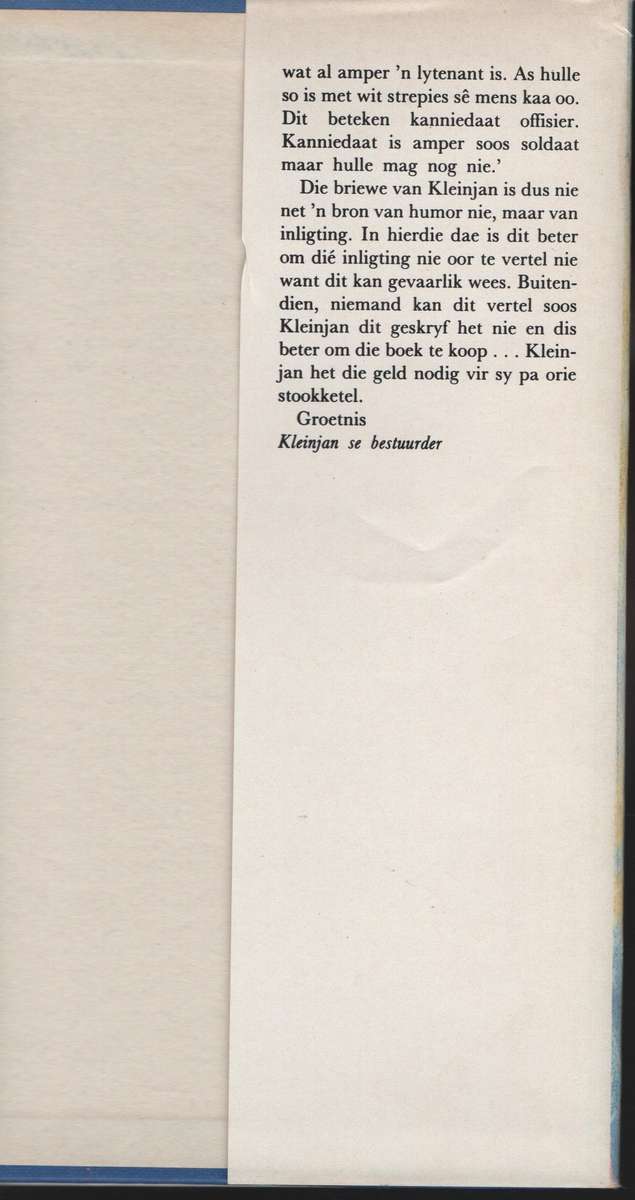Ma Weet Mos: Nog Briewe van Kleinjan - Van Pletzen, Johan