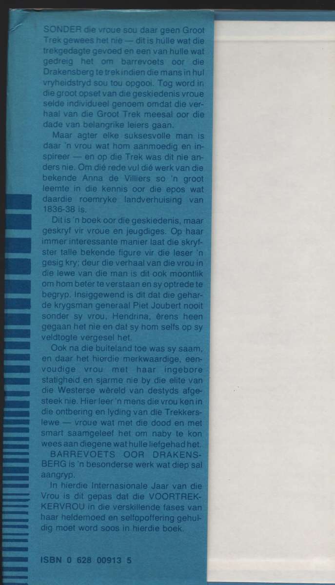 Barrevoets oor Drakensberg: Pioniersvroue van die Nentiende Eeu - De Villiers, Anna