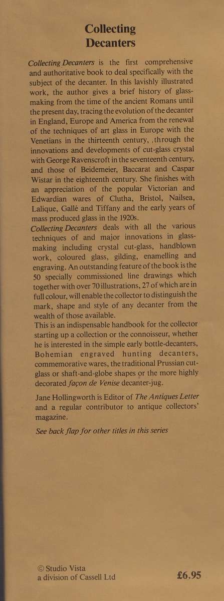 Collecting Decanters - Hollingworth, Jane