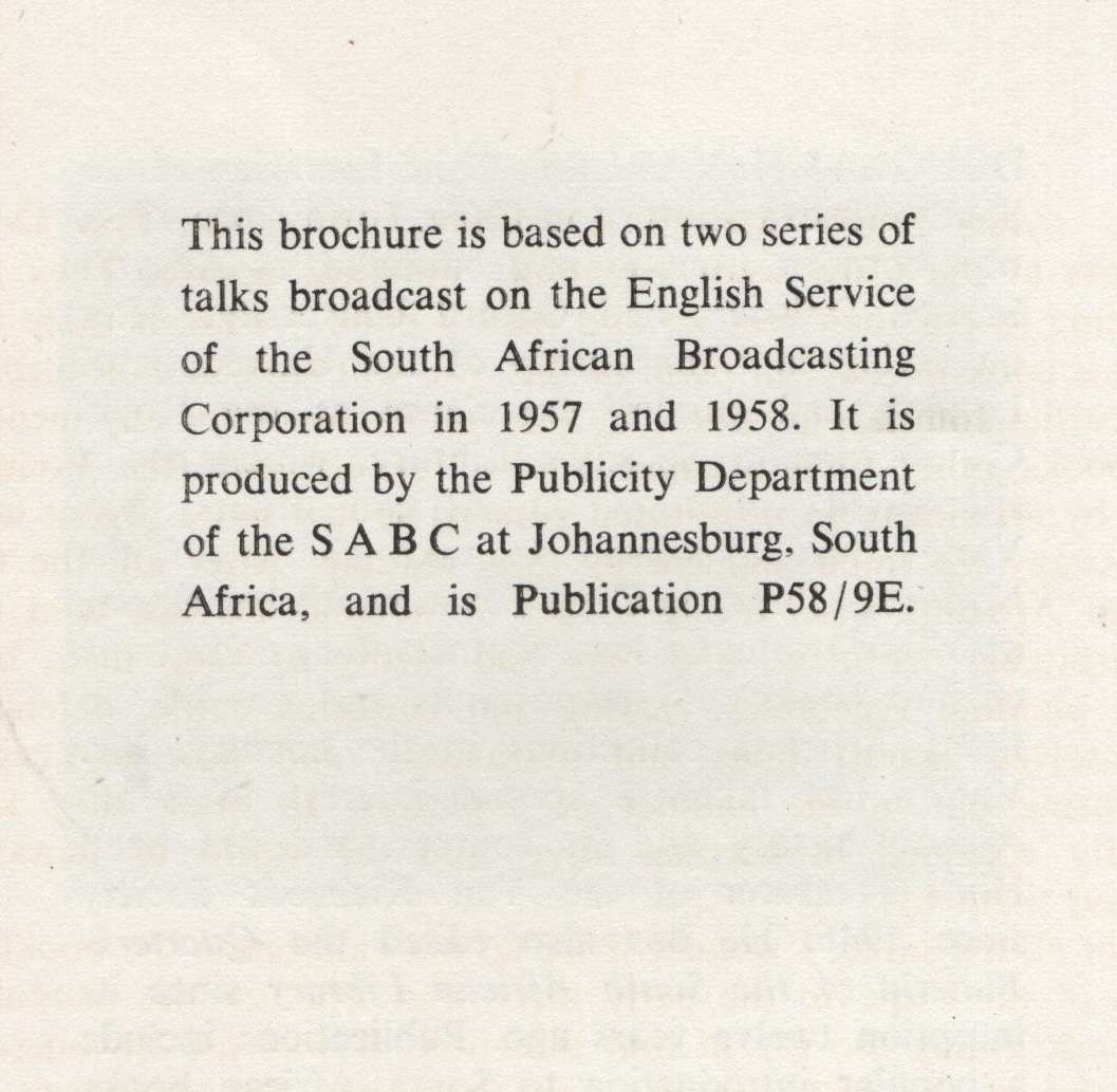 South African Reading in Earlier Days - Varley, D. H.