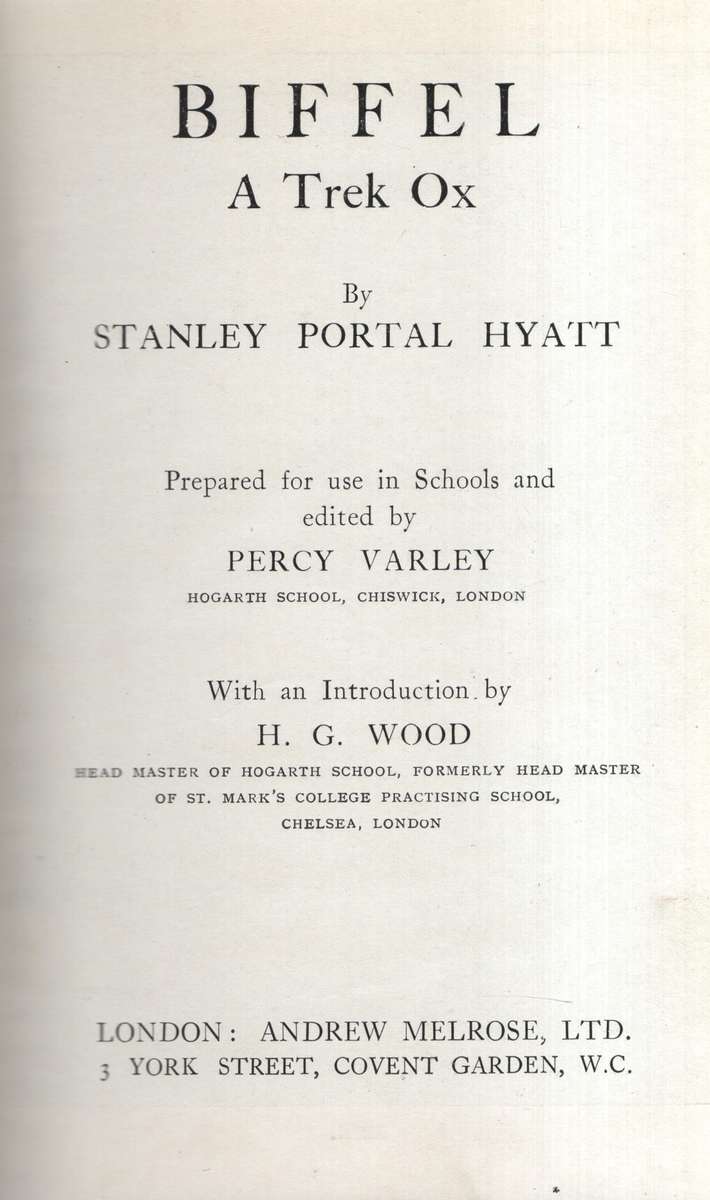 Biffel, a Trek Ox - Hyatt, Stanley Portal