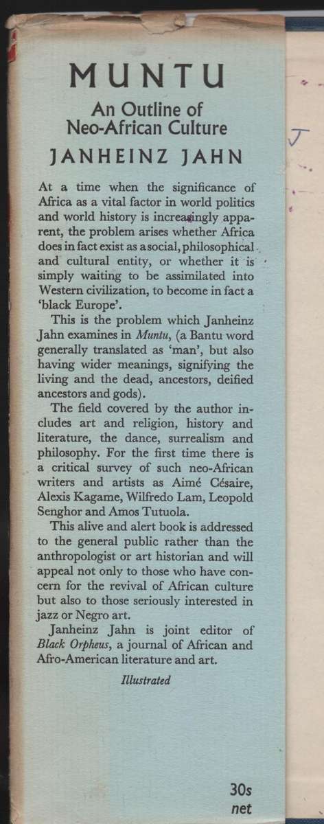 Muntu: An Outline of Neo-African Culture - Jahn, Janheinz