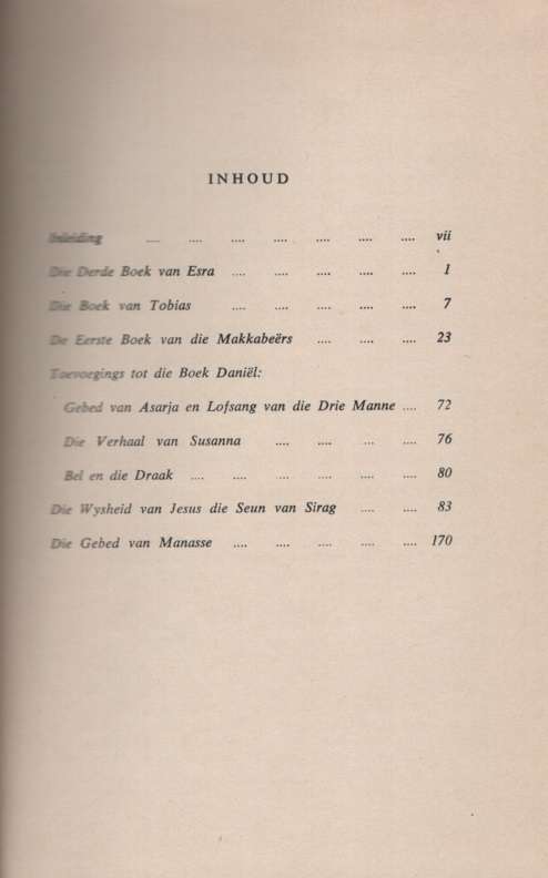 OU TESTAMENT APOKRIEWE - VERHOEF,PA