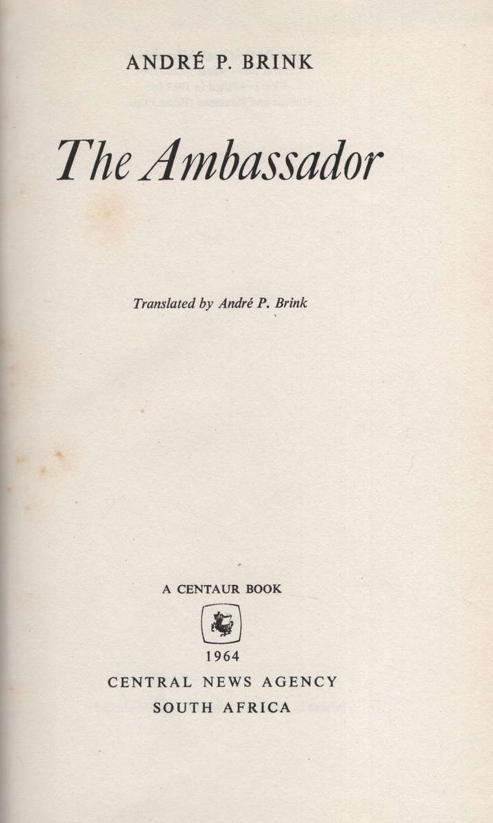 The Ambassador - Brink, AndrÃ© P.