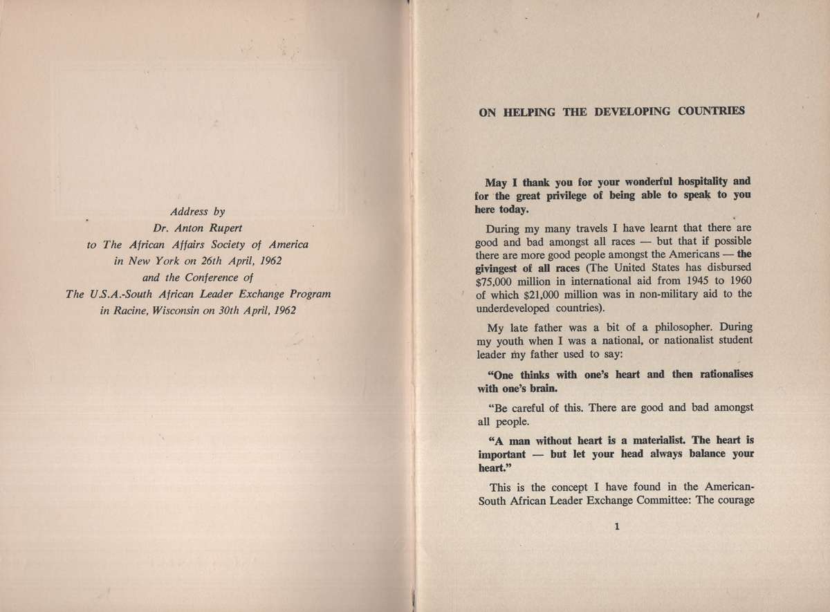 I Plead for My Country and All Its Peoples - Rupert, Anton