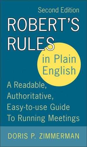 Robert's Rules In Plain English - Doris Zimmerman