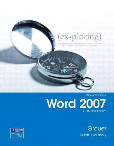 EXPLORING MS OFFICE 2007 VOL 1 RINGBOUND - GRAUER