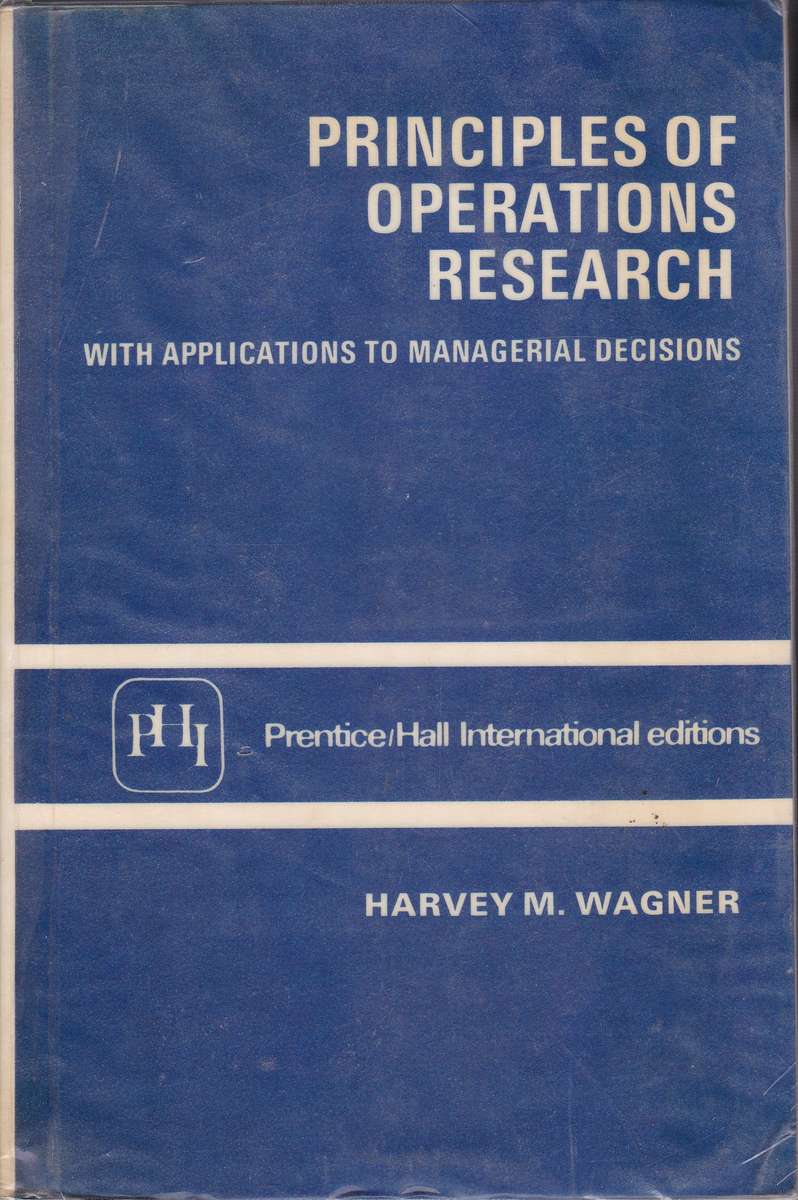 PRINCIPLES OF OPERATIONS RESEARCH SECONDHAND - WAGNER,HM