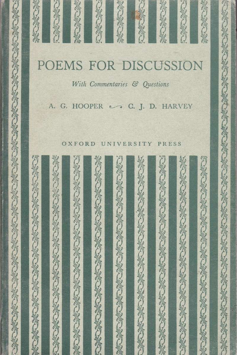 POEMS FOR DISCUSSION SECONDHAND - HOOPER,AG