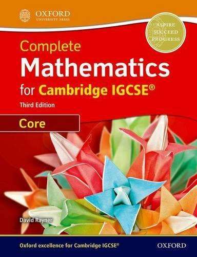 CAMBRIDGE IGCSE CORE MATHS LB 3E - RAYNER,D