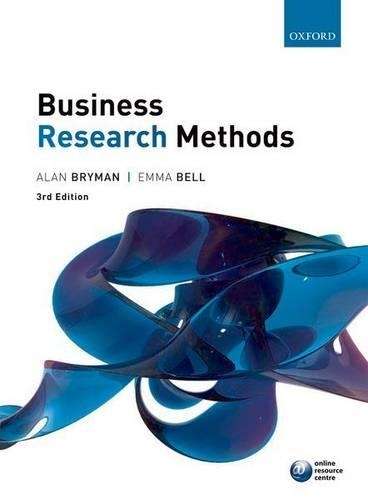 ZOLD BUSINESS RESEARCH METHODS 3ED - BRYMAN,A
