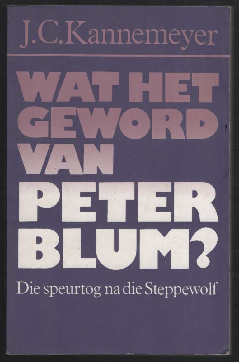 WAT HET GEWORD VAN PETER BLUM SECONDHAND - KENNEMEYER,J