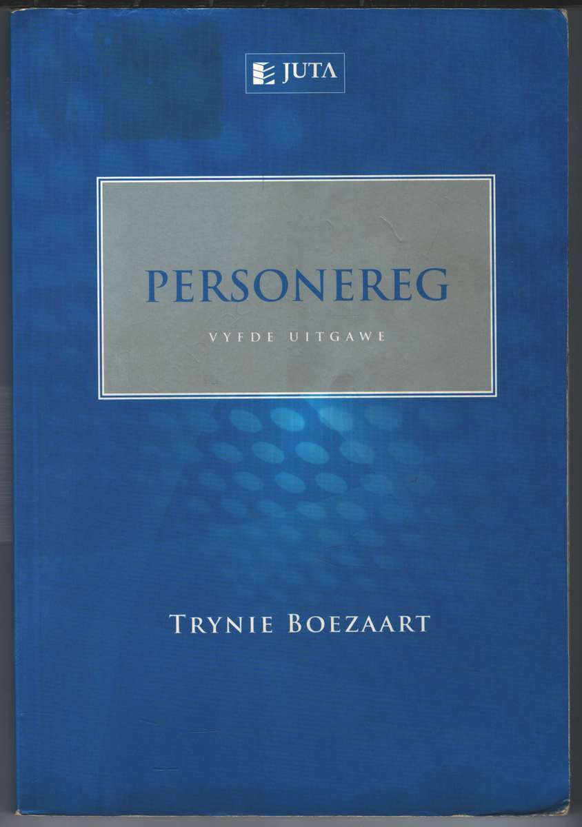 Personereg 5de Uitgawe SECONDHAND - Trynie Boezaart