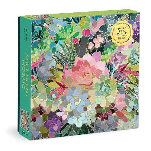 Succulent Mosaic 500 Piece Foil Puzzle - Galison