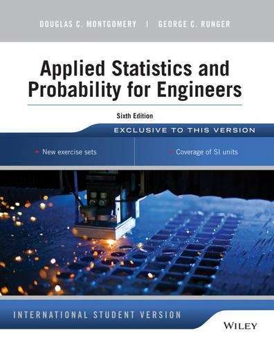 APPLIED STATISTICS&PROBABILITY FOR ENG 6 - MONTGOMERY,D