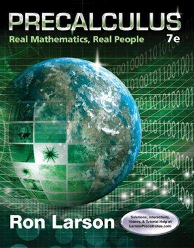 PRECALCULUS REAL MATH REAL PEOPLE 7ED - LARSON,R
