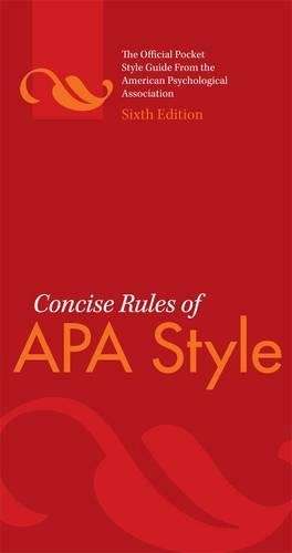 CONCISE RULES OF APA STYLE 6ED - APA