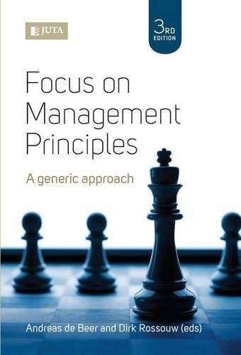 ZOLD FOCUS ON MANAGEMENT PRINCIPLES 3ED - DEBEER,A