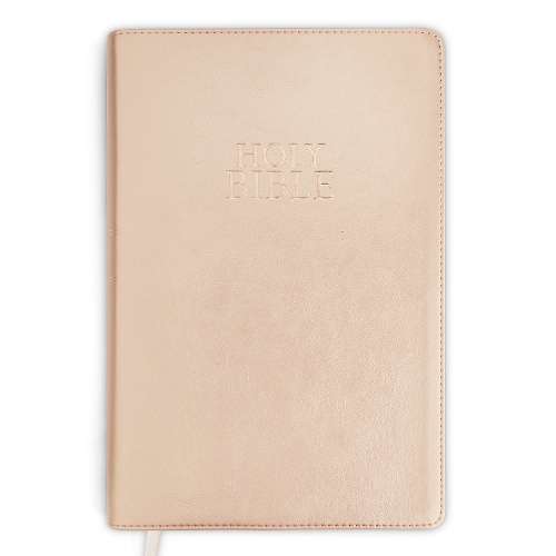 NIV GIANT RPINT LUXURY LEATHER TOUCH ROSE GOLD BIBLE - Biblica