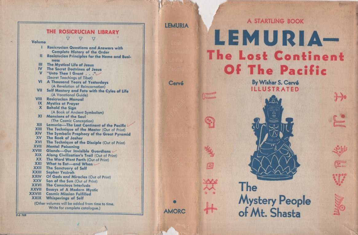 LEMURIA LOST CONTINENT OF PACIFIC HC DJ - CERVE,W