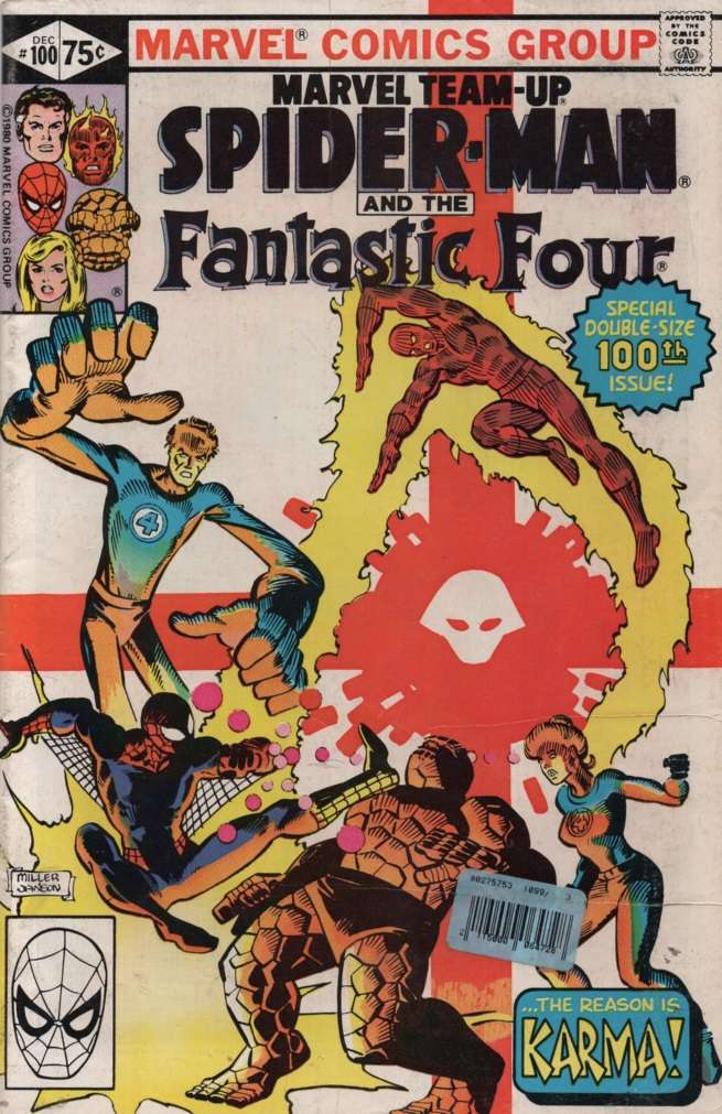 Marvel Team-Up: Spider-Man and the Fantastic Four, Dec #100. Second- - Miller Janson, Marvel Comics