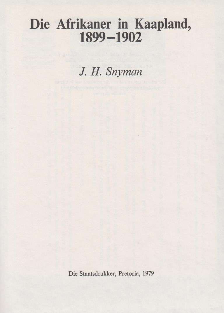 Argief-Jaarboek vir Suid-Afrikaanse Geskiedenis 1979 Deel 2 / Archiv - Snyman, J. H.