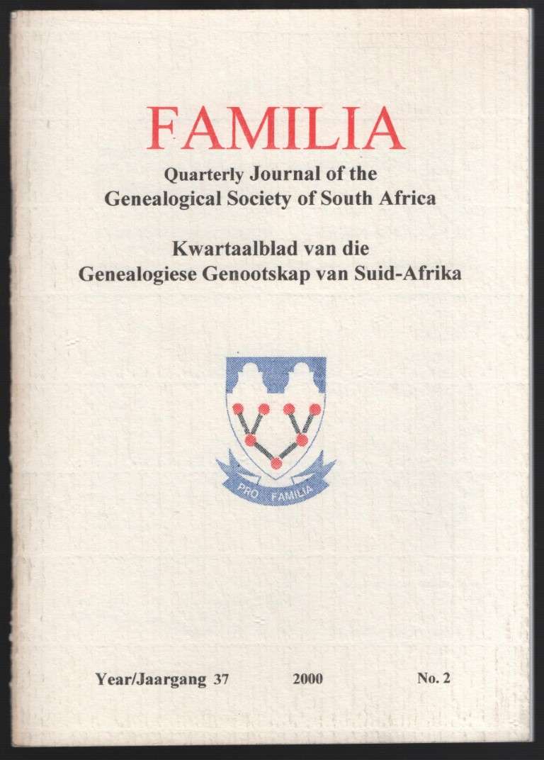 Familia Volume 37 2000 No. 2 - Du Preez, Thys (ed)