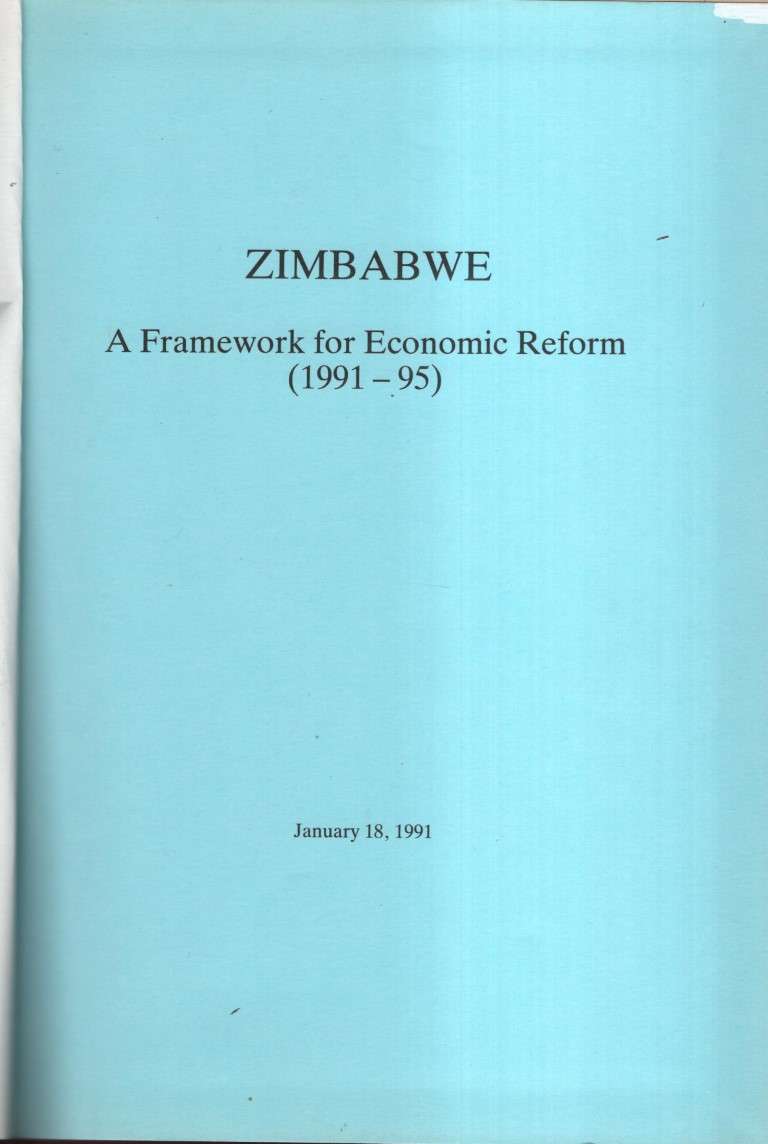 Zimbabwe: A Framework for Economic Reform (1991-95) - Anon