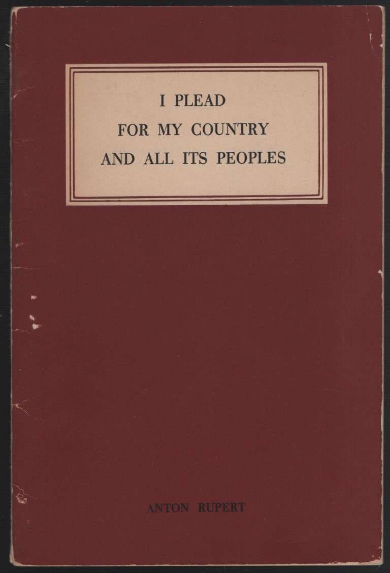 I Plead for My Country and All Its Peoples - Rupert, Anton