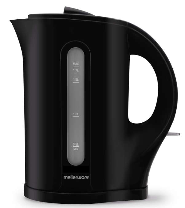 Mellerware Tugela 1.7L Black Cordless Plastic Kettle