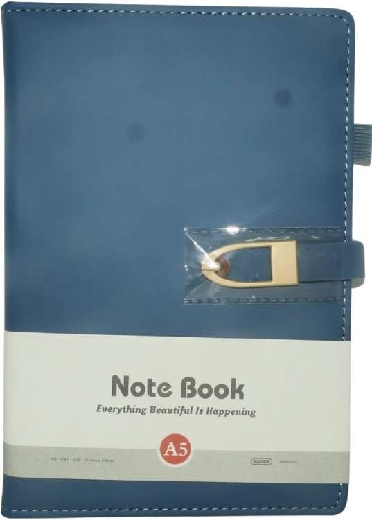 Brainware A5 Blue NoteBook With Magnetic Clip