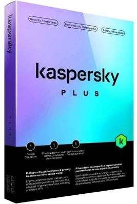 Kaspersky PLUS Security Software offers advanced protection for one device with a 1-year subscrip...