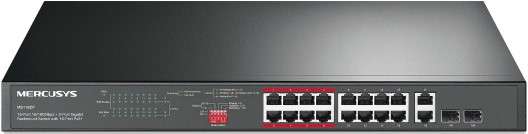 Mercusys 20 Ports With 16 PoE Plus and 2 Port Gigabit Rackmount Switch