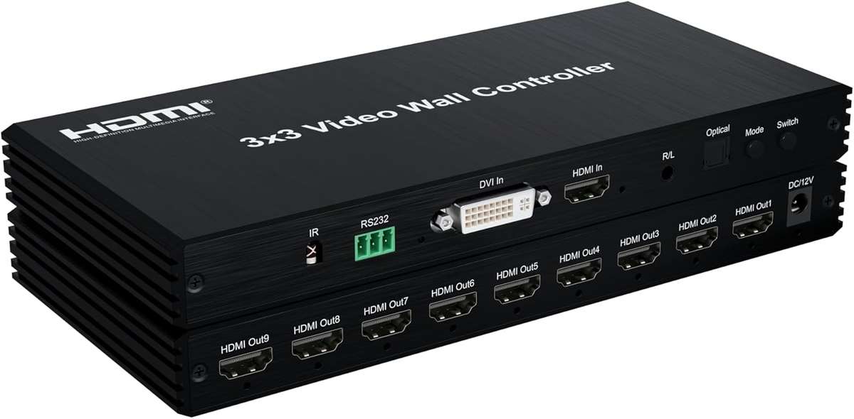 UniQue 3x3 HDMI Video Wall Controller