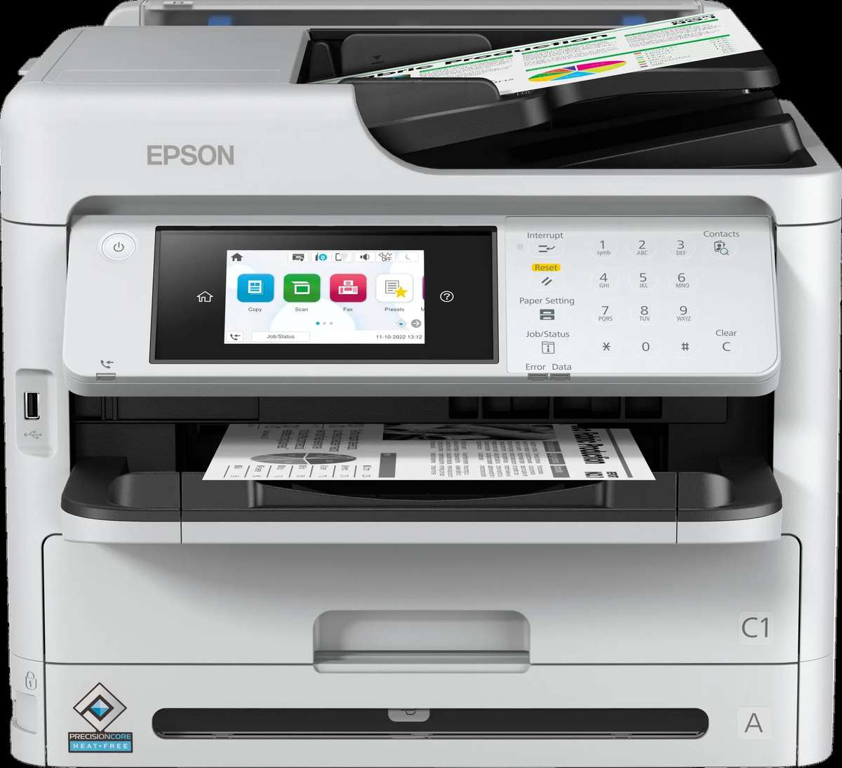 Epson 34ppm Mono A4 Print Scan Copy Fax USB Wired Wireless WiFi Direct Full Duplex incl initialisati