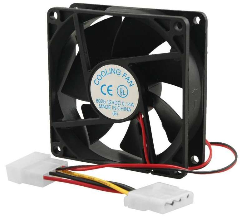 Case Fan 80mm Molex Power 0.14amp 1,000rpm