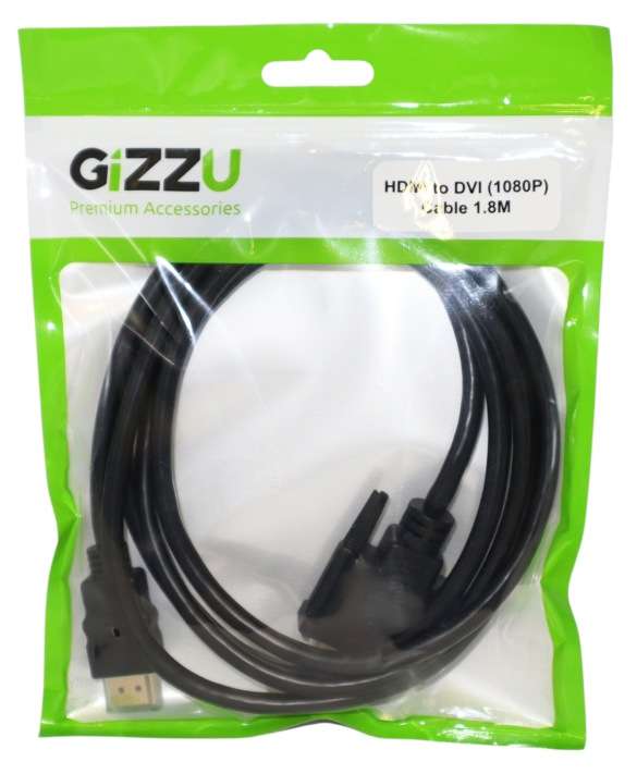 Gizzu HDMI to DVI-D 1.8 Meter up to 1080p - Gizzu