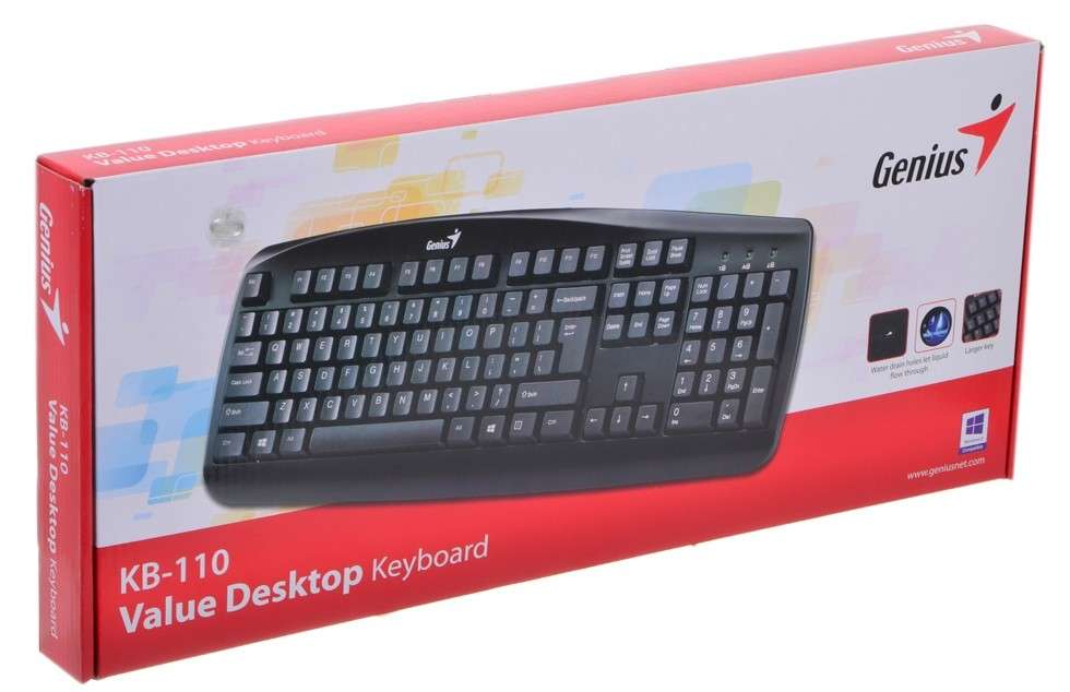 Genius KB-110 PS/2 104 Keyboard Portuguese Layout - Genius