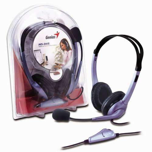 Genius HS-04S Headset with Noise-Canceling microphone - Genius