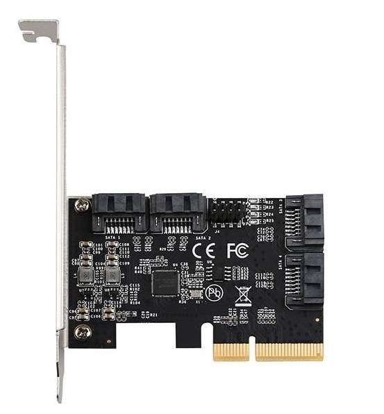 Diewu 4-Port SATA III 6Gbps PCI-E Controller Card - Diewu