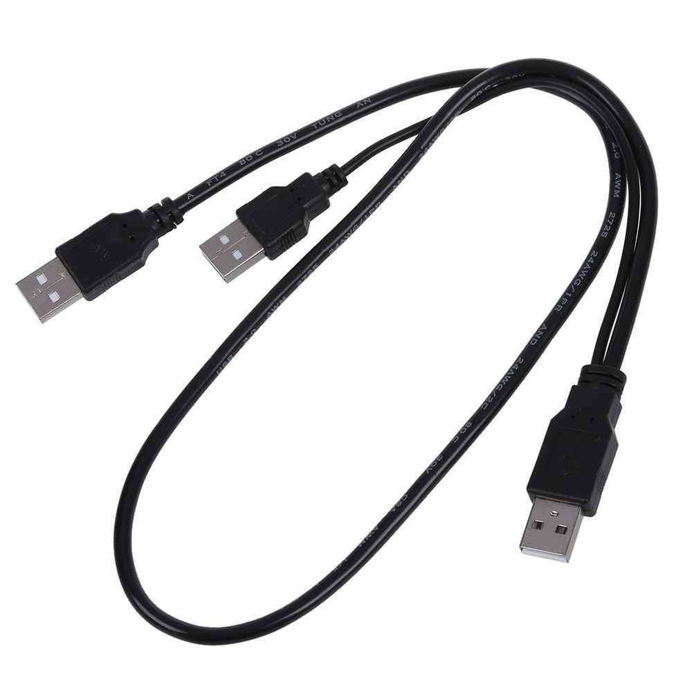 USB 2.0 Male to 2x USB 2.0 Male Splitter Cable