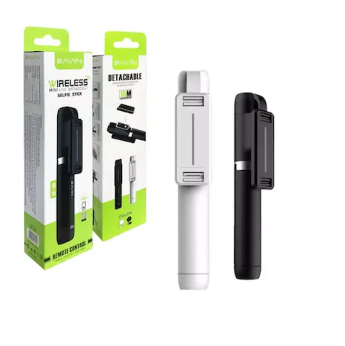 Wireless remote control selfie stick