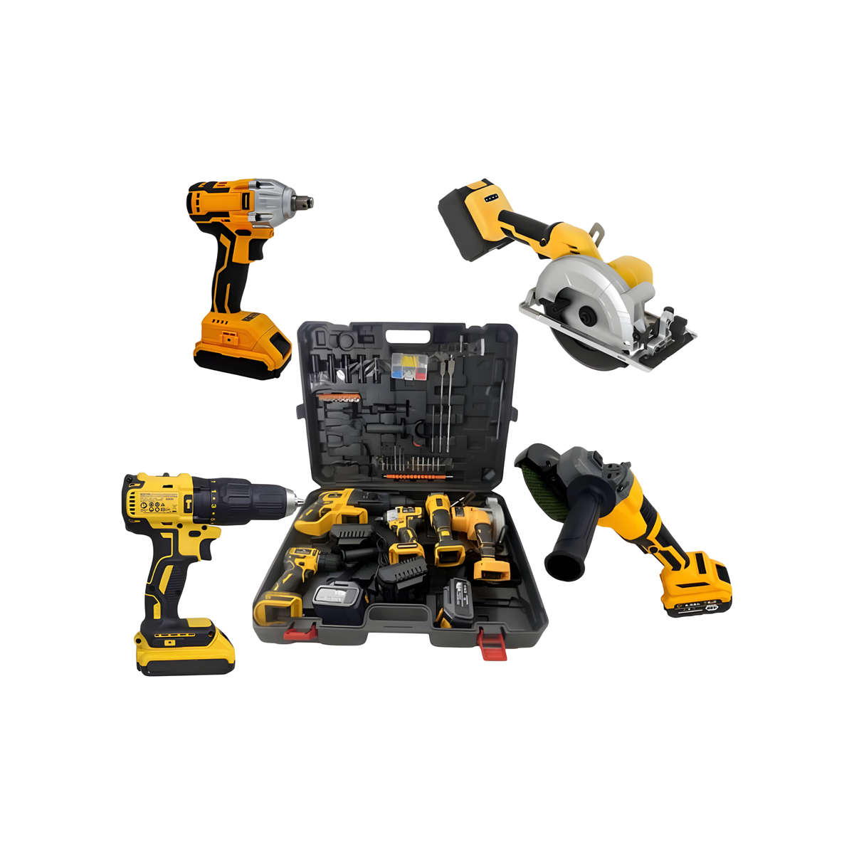 5Pcs Multi-Functional Rechargeable 48V Cordless Brushless Power Tool Set