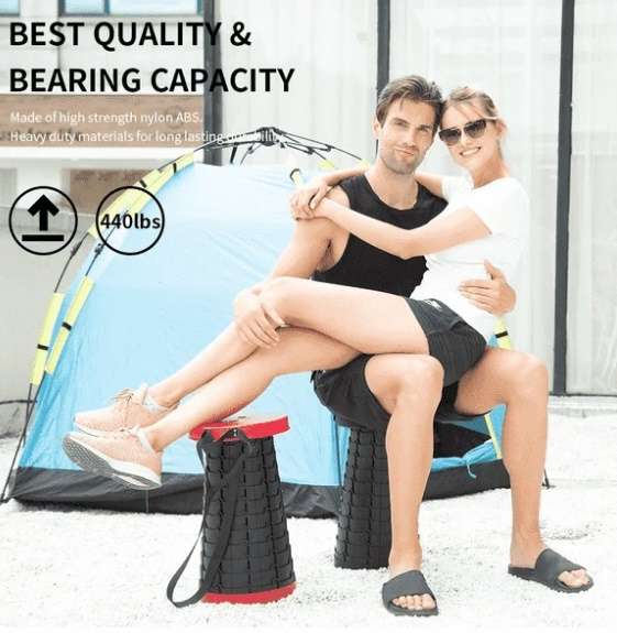 Versatile Collapsible Stool - Gray