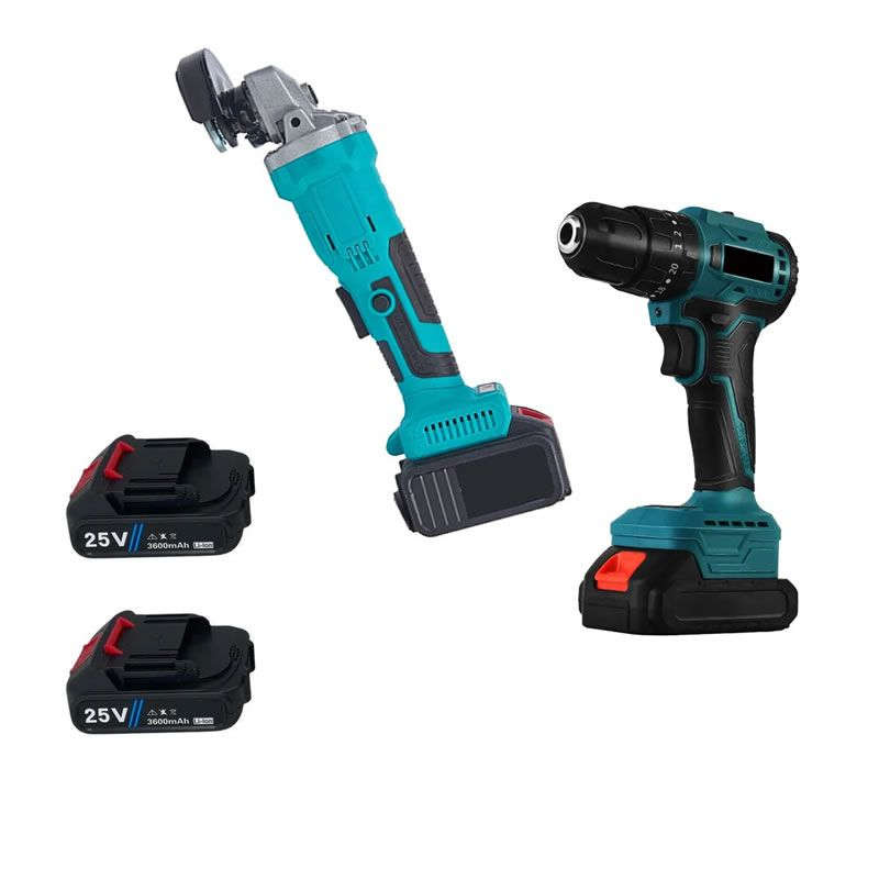 Handheld Cordless Drill and Angle Grinder
