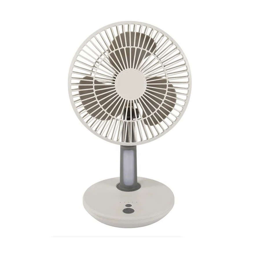 Rechargeable Battery Operated 5W Desktop Fan With LED Light
